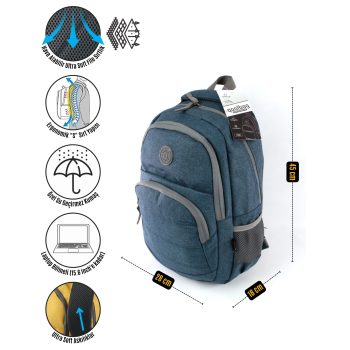 qoolbag Sandero Okul Çantası - lacivert - Görsel 7