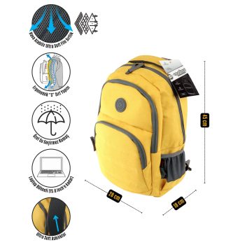 qoolbag Sandero Okul Çantası - hardal - Görsel 9