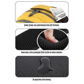 qoolbag Sandero Okul Çantası - hardal - Görsel 10