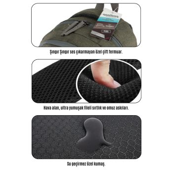 qoolbag Sandero Okul Çantası - haki - Görsel 6