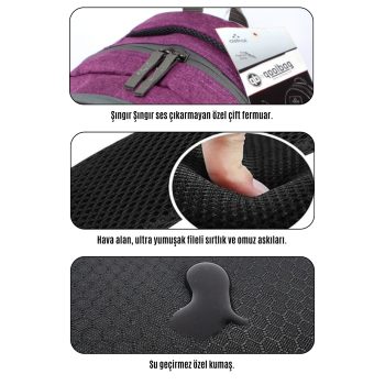 qoolbag Sandero Okul Çantası - mor - Görsel 8