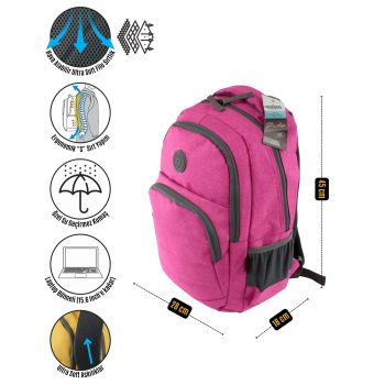 qoolbag Sandero Okul Çantası - pembe - Görsel 6