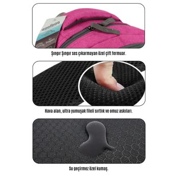 qoolbag Sandero Okul Çantası - pembe - Görsel 7