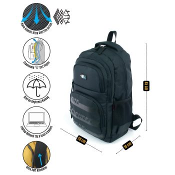 qoolbag Space Okul Çantası - Siyah - Görsel 7