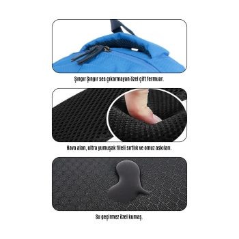 qoolbag Space Okul Çantası - Saks - Görsel 7