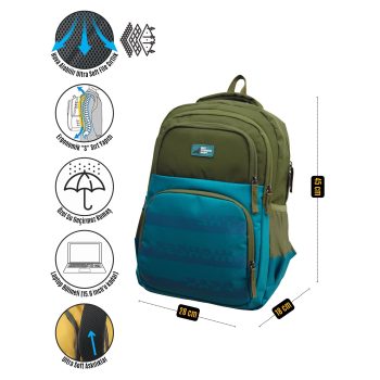 qoolbag Space Okul Çantası - Haki - Görsel 4