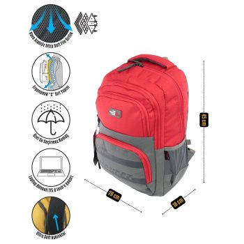 qoolbag Space Okul Çantası - Kırmızı - Görsel 10