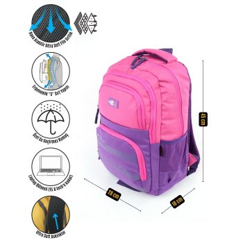 qoolbag Space Okul Çantası - Pembe - Görsel 7
