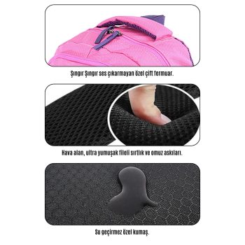 qoolbag Space Okul Çantası - Pembe - Görsel 8