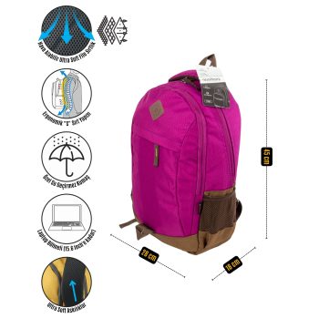 qoolbag Jester Okul Çantası - mürdüm - Görsel 7