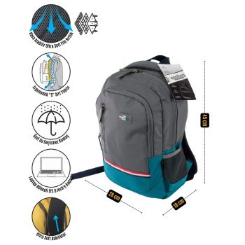 qoolbag Corsa Okul Çantası - gri - Görsel 8