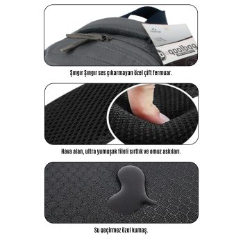 qoolbag Corsa Okul Çantası - gri - Görsel 9
