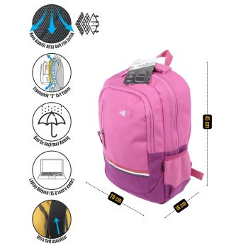 qoolbag Corsa Okul Çantası - fuşya mürdüm - Görsel 3
