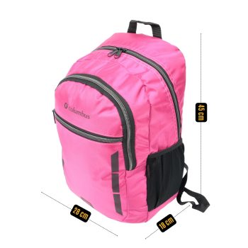 qoolbag Columbus Okul Sırt Çantası - Pembe - Görsel 3