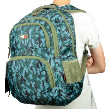 qoolbag Kamuflaj Okul Sırt Çantası - Lacivert - Görsel 6