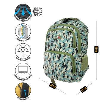 qoolbag Kamuflaj Okul Sırt Çantası - Bej - Görsel 3