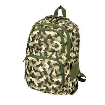 qoolbag Kamuflaj Okul Sırt Çantası - Kahverengi - Görsel 4