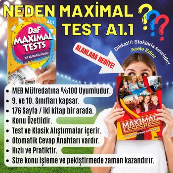 DaF maximal Tests A1.1 (Maximal Lesespass hediyeli) - Görsel 9